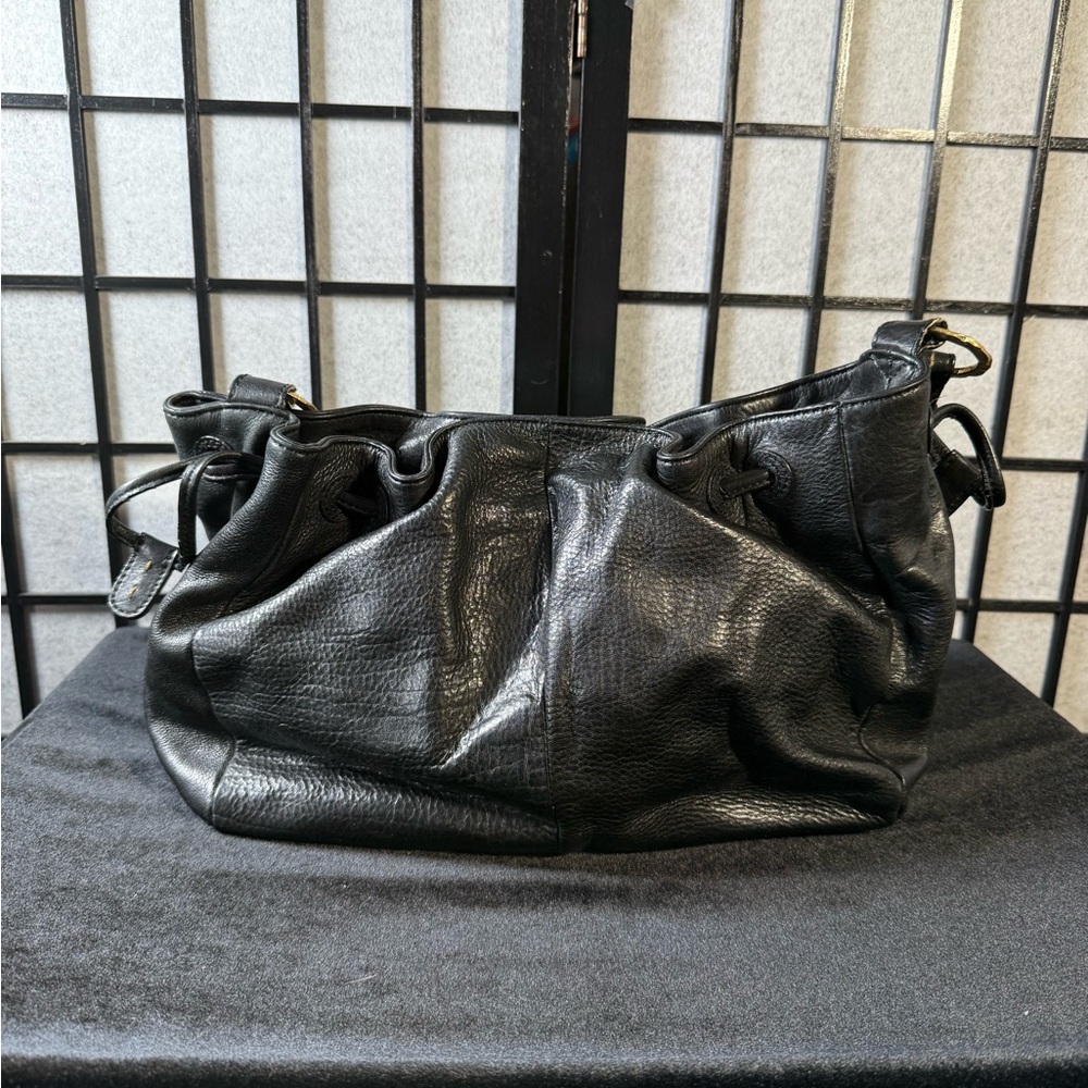 Vintage Sigrid Olsen Black Leather Women's Bag, preloved